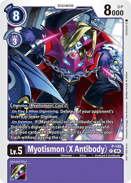 Myotismon (X Antibody) [P-145] (Store Tournament 2024 Jul. – Sep. Participation Pack) [Promotional Cards] | Tables and Towers