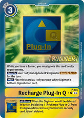 Recharge Plug-In Q [P-146] (Store Tournament 2024 Jul. – Sep. Winner Pack) [Promotional Cards] | Tables and Towers