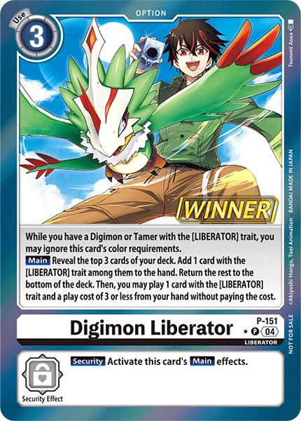 Digimon Liberator [P-151] (Store Tournament 2024 Jul. – Sep. Winner Pack) [Promotional Cards] | Tables and Towers