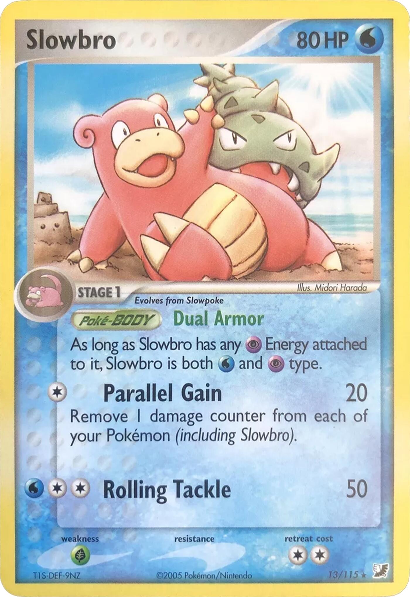 Slowbro (13/115) (Theme Deck Exclusives) [EX: Unseen Forces] | Tables and Towers