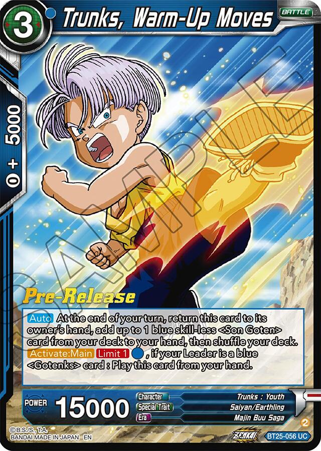 Trunks, Warm-Up Moves (BT25-056) [Legend of the Dragon Balls Prerelease Promos] | Tables and Towers