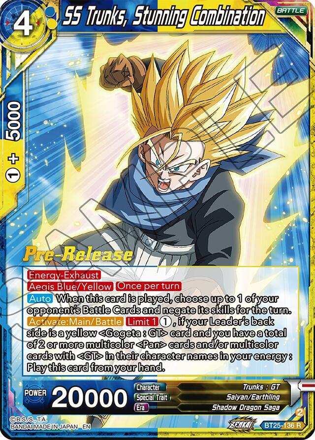 SS Trunks, Stunning Combination (BT25-136) [Legend of the Dragon Balls Prerelease Promos] | Tables and Towers