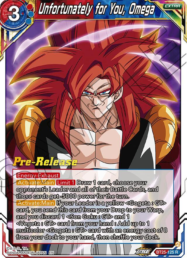 Unfortunately for You, Omega (BT25-125) [Legend of the Dragon Balls Prerelease Promos] | Tables and Towers