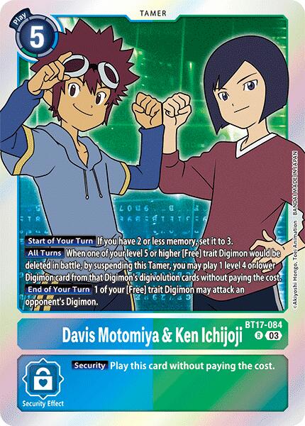 Davis Motomiya & Ken Ichijoji [BT17-084] [Secret Crisis] | Tables and Towers