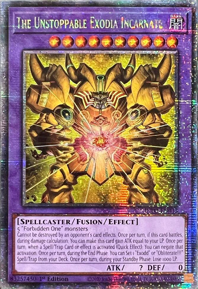 The Unstoppable Exodia Incarnate (Quarter Century Secret Rare) [INFO-EN033] Quarter Century Secret Rare | Tables and Towers