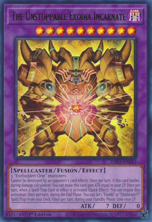 The Unstoppable Exodia Incarnate [INFO-EN033] Ultra Rare | Tables and Towers