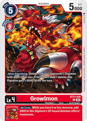 Growlmon [BT17-010] [Secret Crisis] | Tables and Towers