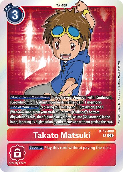 Takato Matsuki [BT17-080] [Secret Crisis] | Tables and Towers