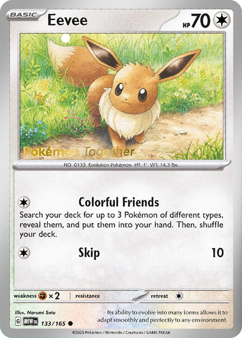 Eevee (133/165) (PokePost Promo) [Scarlet & Violet: 151] | Tables and Towers