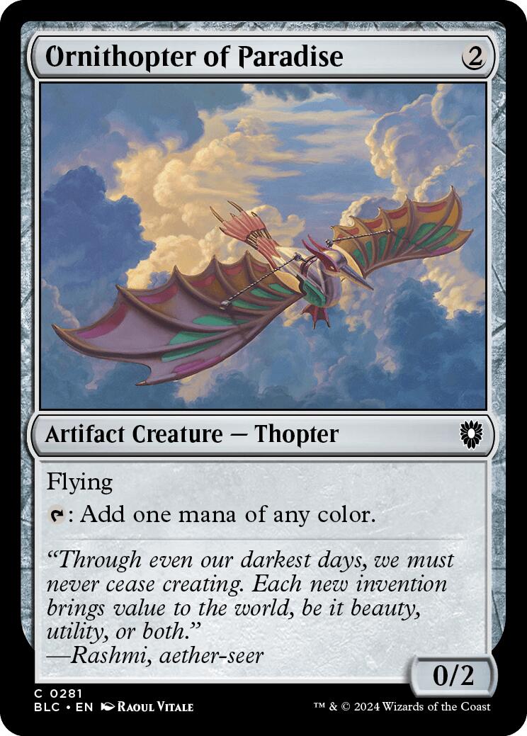 Ornithopter of Paradise [Bloomburrow Commander] | Tables and Towers