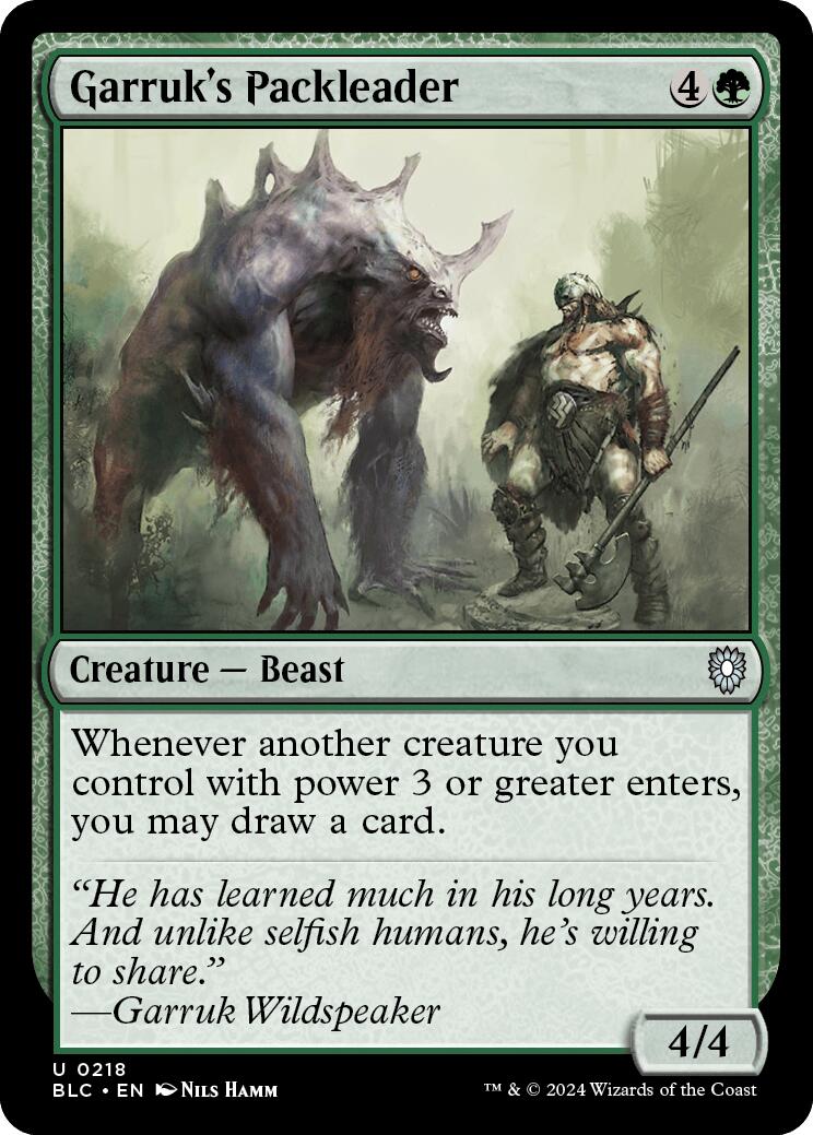 Garruk's Packleader [Bloomburrow Commander] | Tables and Towers