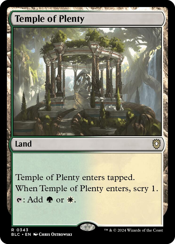 Temple of Plenty [Bloomburrow Commander] | Tables and Towers