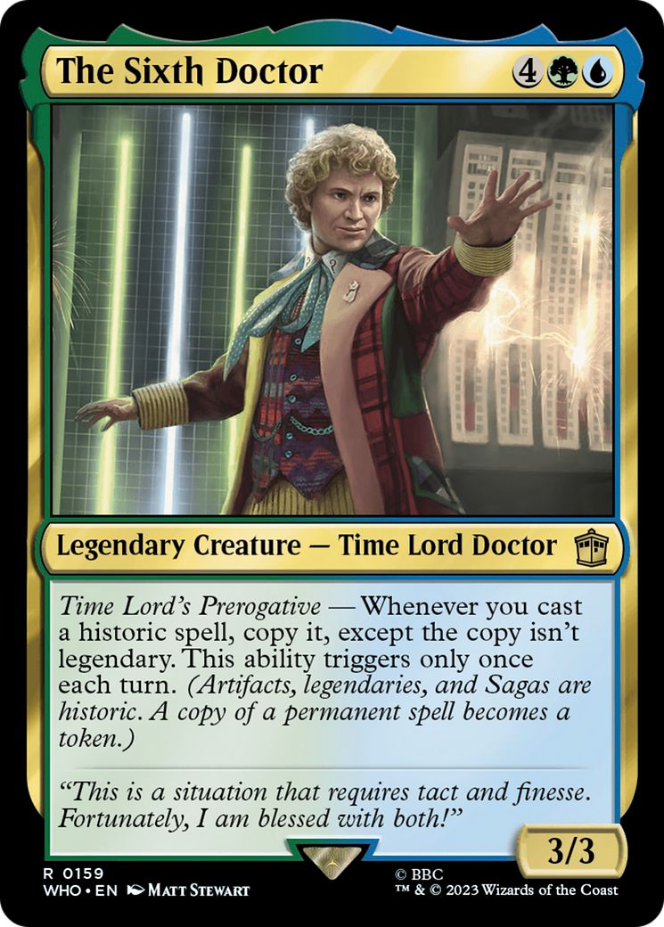 The Sixth Doctor [Doctor Who] | Tables and Towers