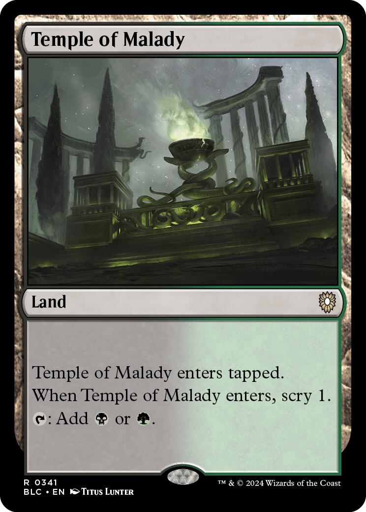 Temple of Malady [Bloomburrow Commander] | Tables and Towers