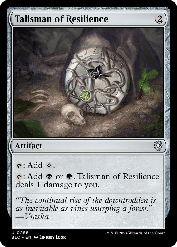 Talisman of Resilience [Bloomburrow Commander] | Tables and Towers