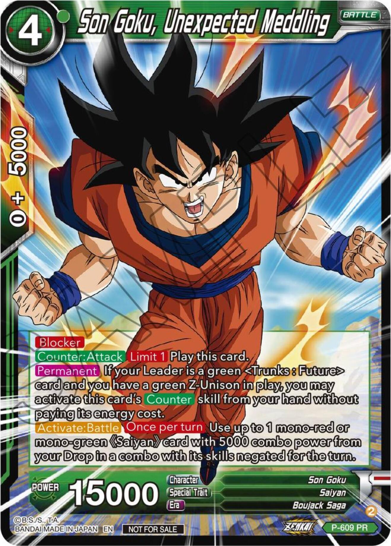 Son Goku, Unexpected Meddling (Tournament Pack Vol. 8) (P-609) [Promotion Cards] | Tables and Towers