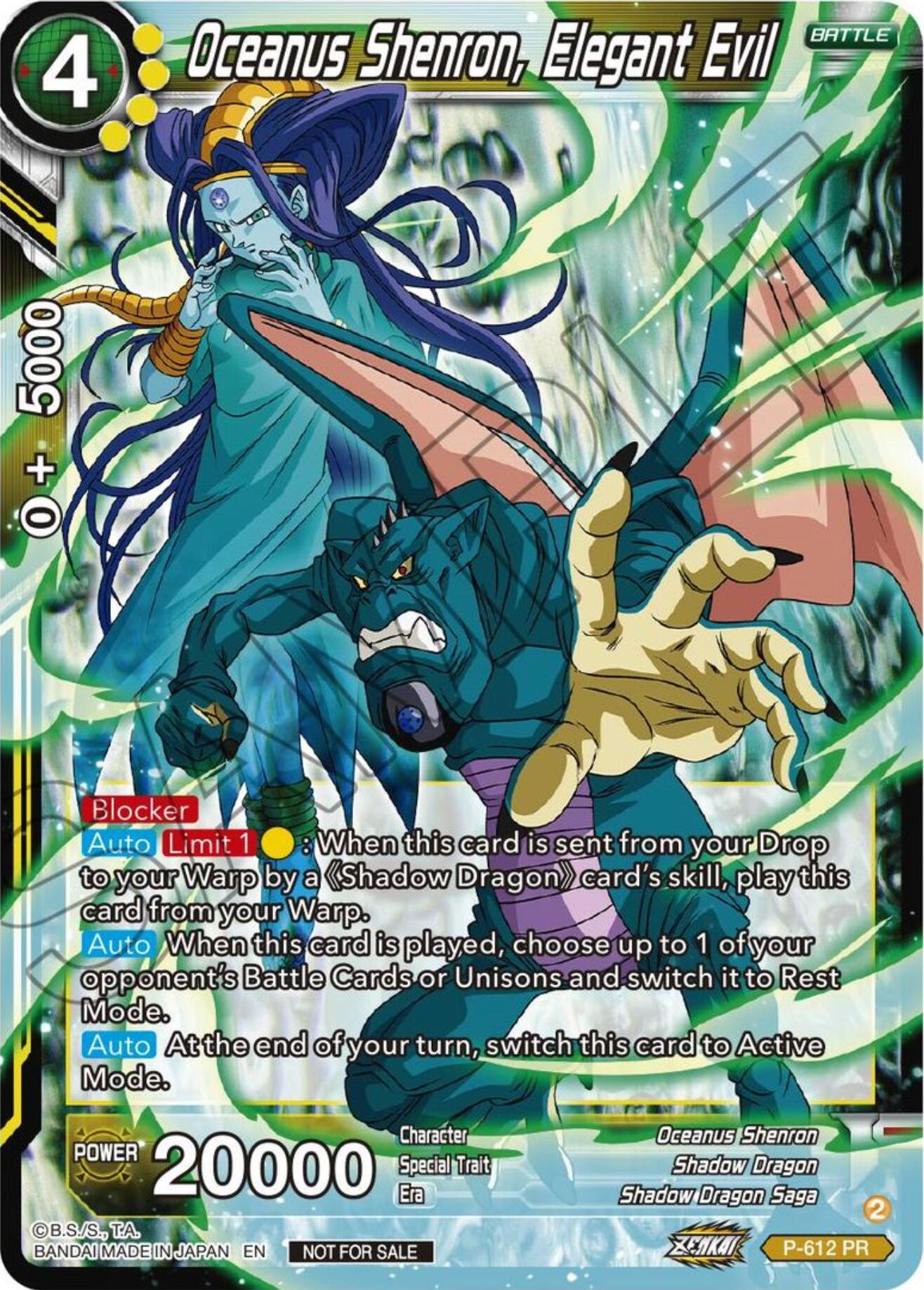 Oceanus Shenron, Elegant Evil (Tournament Pack Vol. 8) (P-612) [Promotion Cards] | Tables and Towers