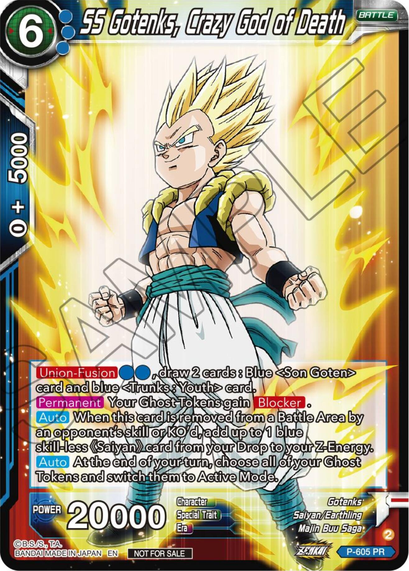 SS Gotenks, Crazy God of Death (Tournament Pack Vol. 8) (P-605) [Promotion Cards] | Tables and Towers