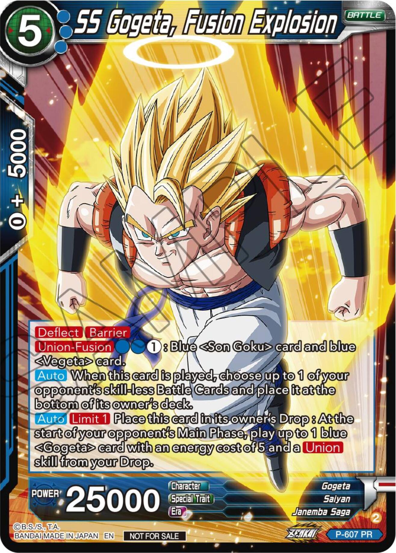 SS Gogeta, Fusion Explosion (Tournament Pack Vol. 8) (P-607) [Promotion Cards] | Tables and Towers