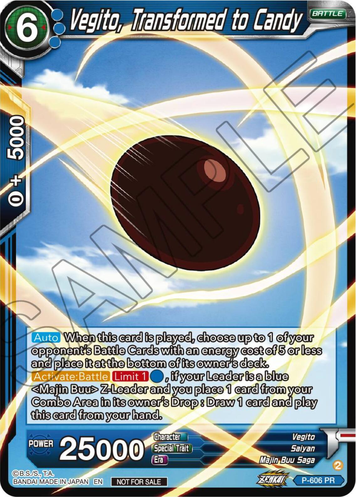 Vegito, Transformed to Candy (Tournament Pack Vol. 8) (P-606) [Promotion Cards] | Tables and Towers