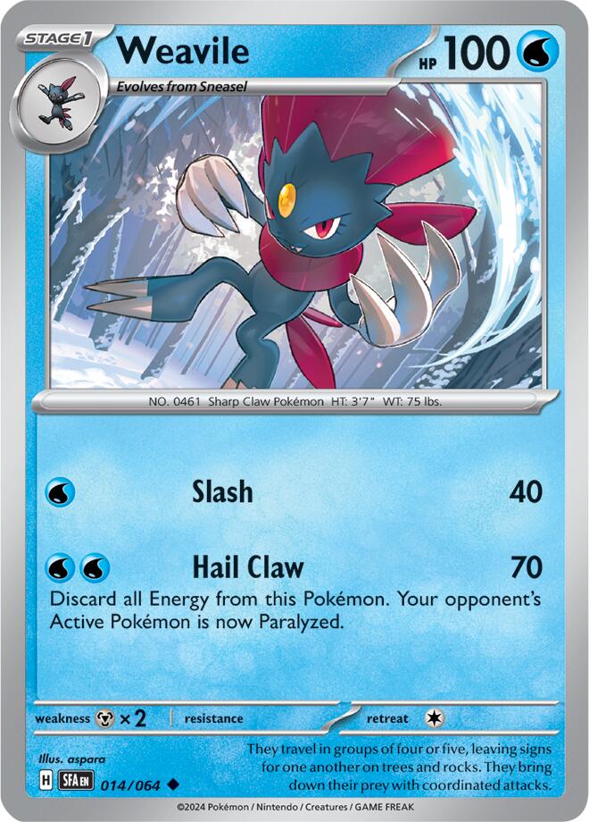 Weavile (014/064) [Scarlet & Violet: Shrouded Fable] | Tables and Towers