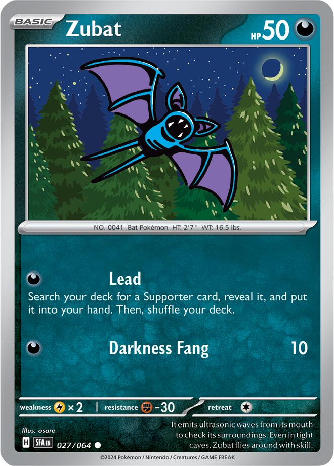 Zubat (027/064) [Scarlet & Violet: Shrouded Fable] | Tables and Towers