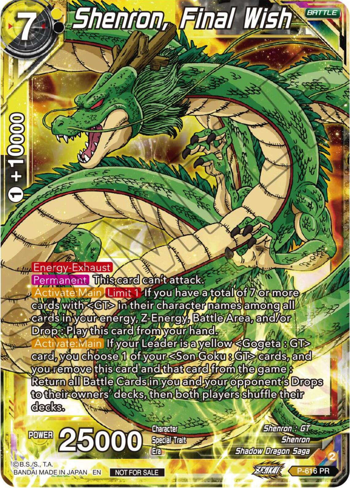 Shenron, Final Wish (Tournament Pack Vol. 8) (P-616) [Promotion Cards] | Tables and Towers