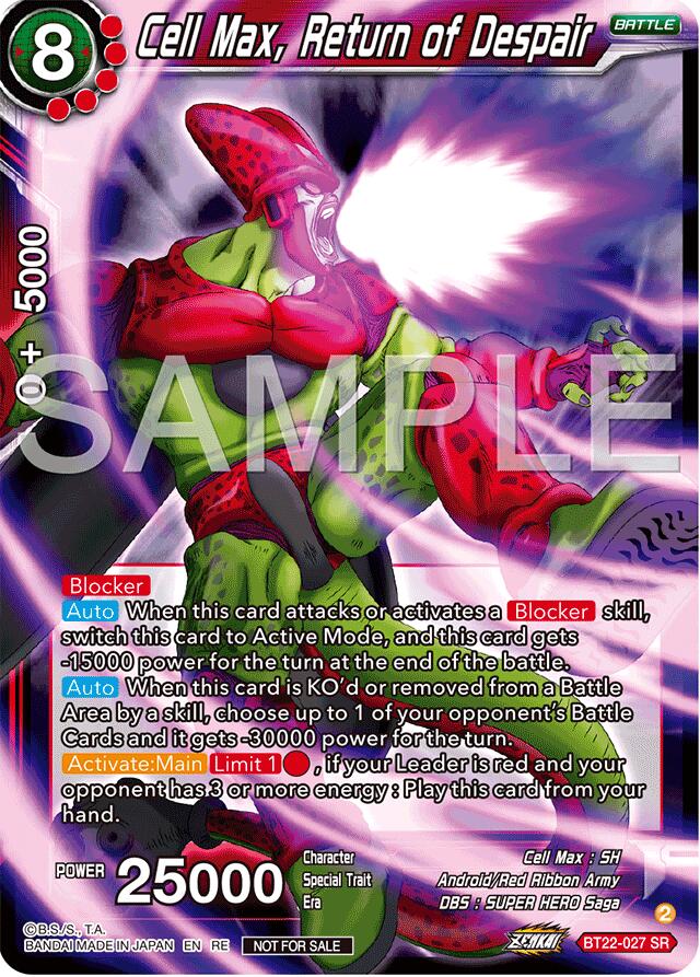 Cell Max, Return of Despair (Deluxe Pack 2024 Vol.2) (BT22-027) [Promotion Cards] | Tables and Towers