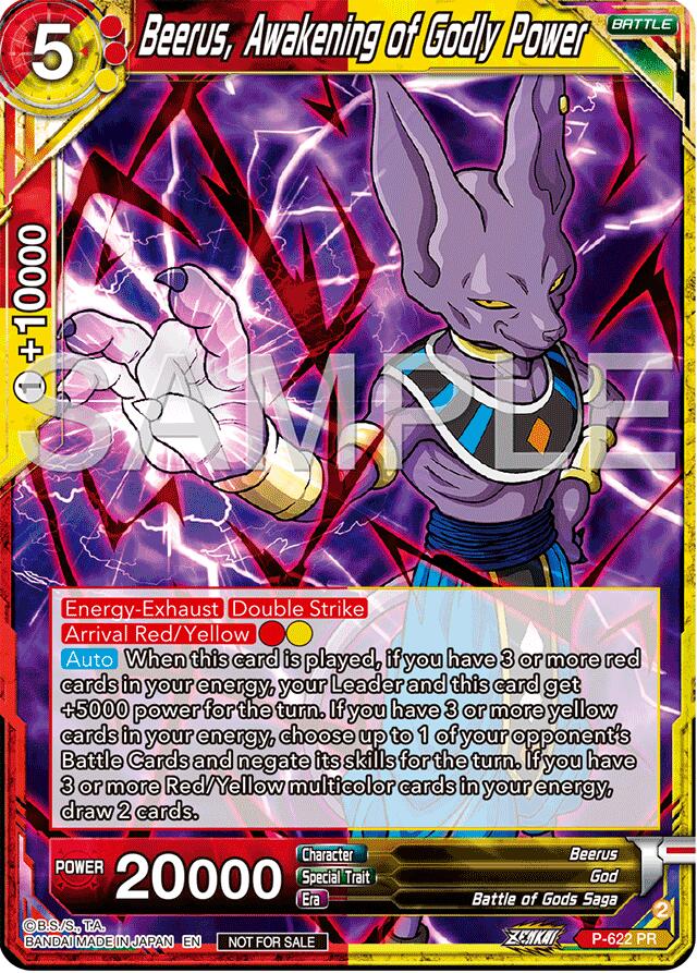 Beerus, Awakening of Godly Power (Deluxe Pack 2024 Vol.2) (P-622) [Promotion Cards] | Tables and Towers