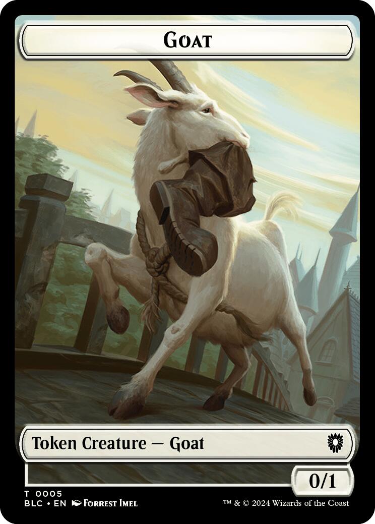 Goat // Wolf (032) Double-Sided Token [Bloomburrow Commander Tokens] | Tables and Towers