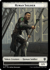 Human Soldier // Wolf (035) Double-Sided Token [Bloomburrow Commander Tokens] | Tables and Towers