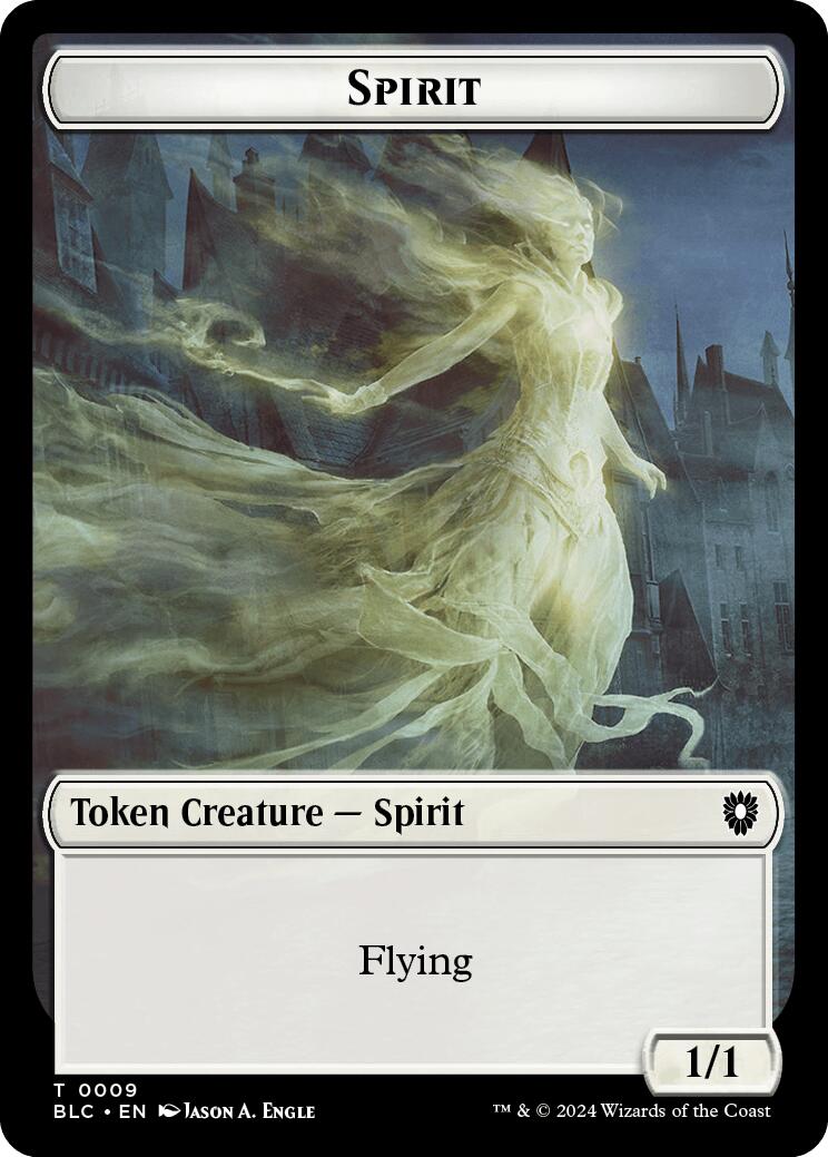 Spirit // Faerie Double-Sided Token [Bloomburrow Commander Tokens] | Tables and Towers