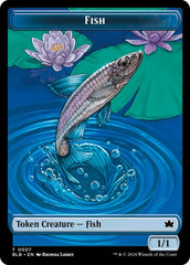 Bird (011) // Fish Double-Sided Token [Bloomburrow Commander Tokens] | Tables and Towers