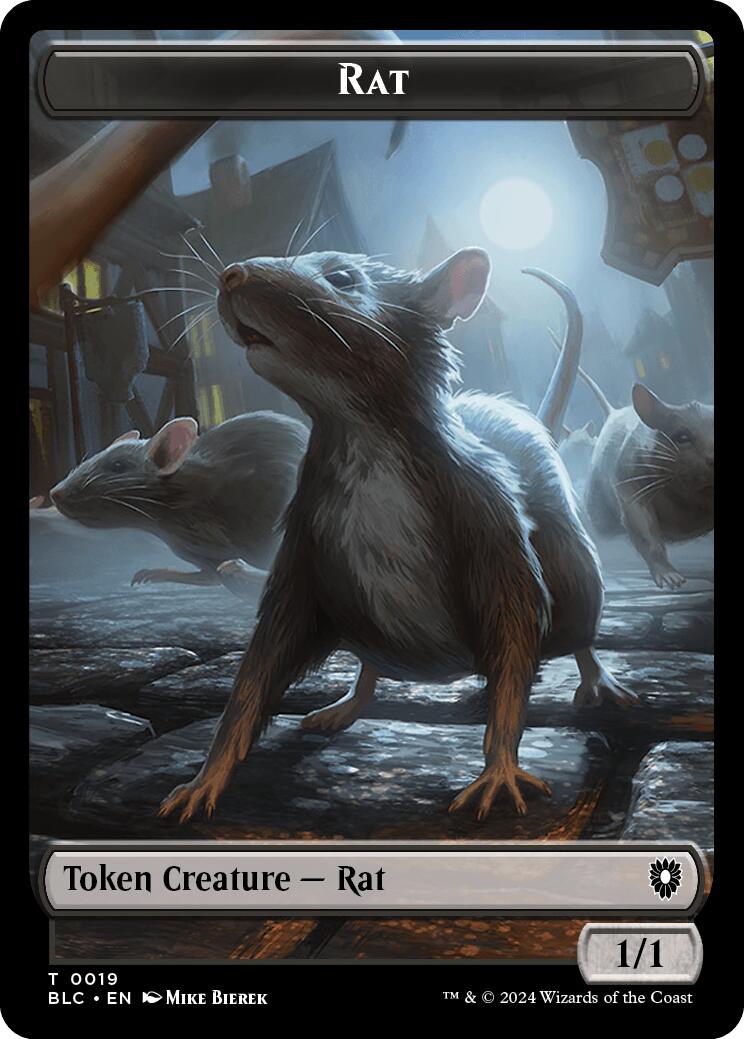 Rat // Raccoon Double-Sided Token [Bloomburrow Commander Tokens] | Tables and Towers