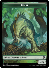 Cat // Beast (025) Double-Sided Token [Bloomburrow Commander Tokens] | Tables and Towers