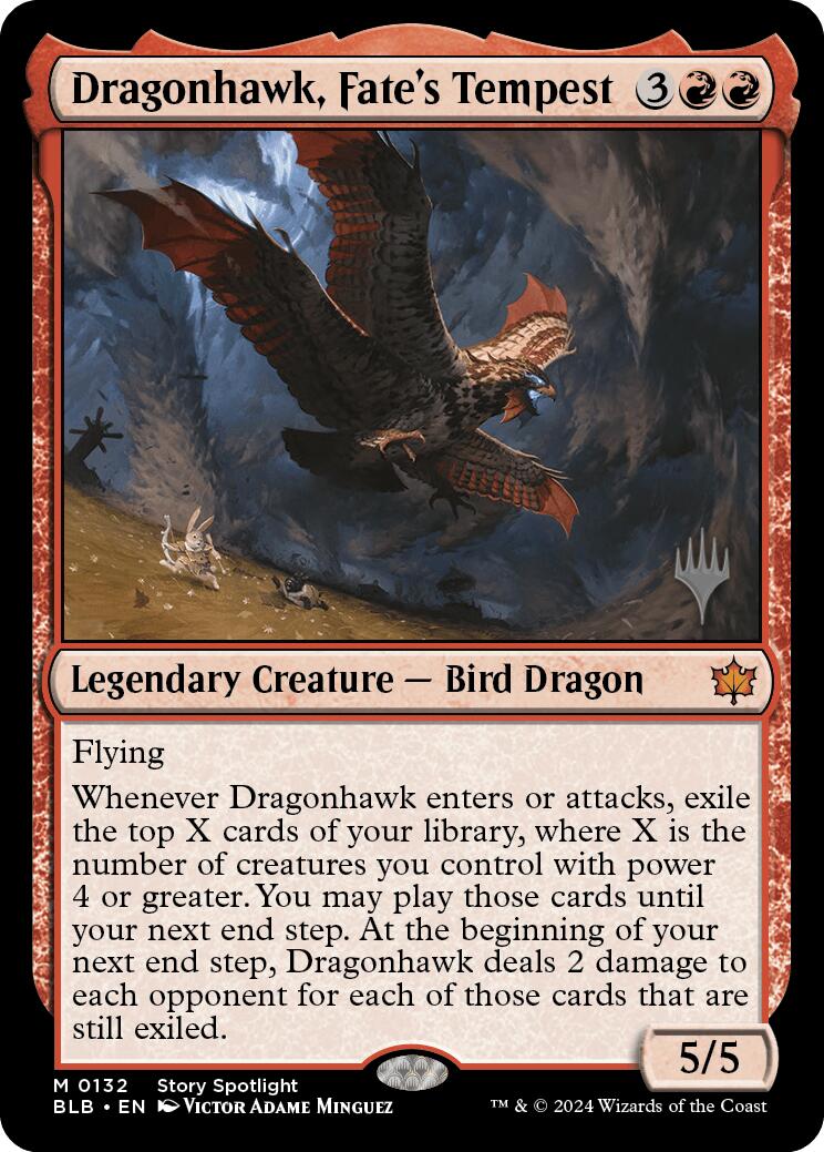 Dragonhawk, Fate's Tempest (Promo Pack) [Bloomburrow Promos] | Tables and Towers