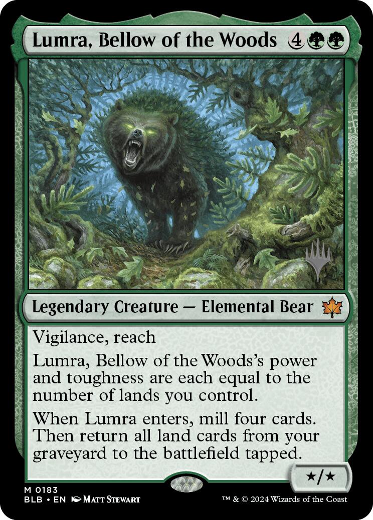 Lumra, Bellow of the Woods (Promo Pack) [Bloomburrow Promos] | Tables and Towers