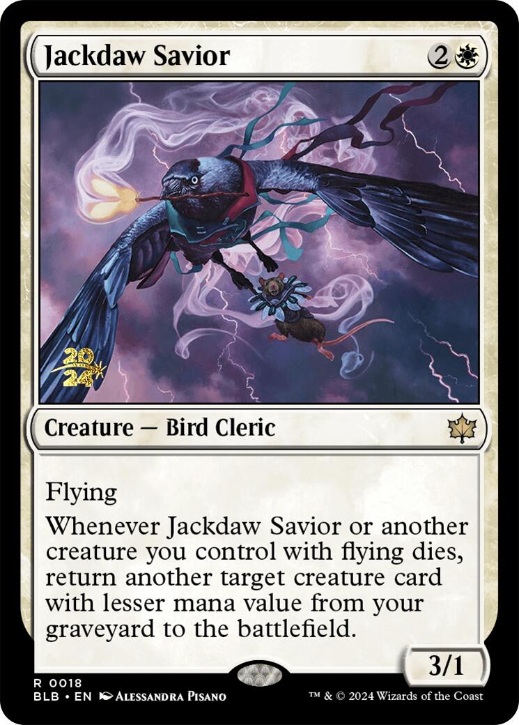 Jackdaw Savior [Bloomburrow Prerelease Promos] | Tables and Towers