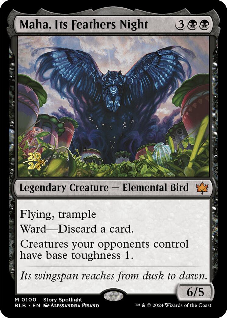 Maha, Its Feather Night [Bloomburrow Prerelease Promos] | Tables and Towers