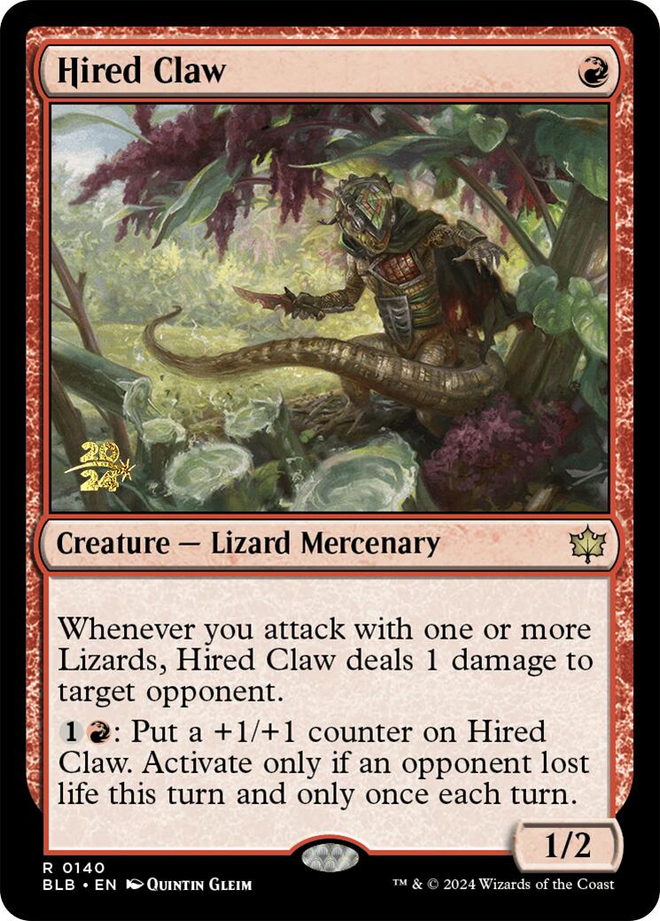 Hired Claw [Bloomburrow Prerelease Promos] | Tables and Towers