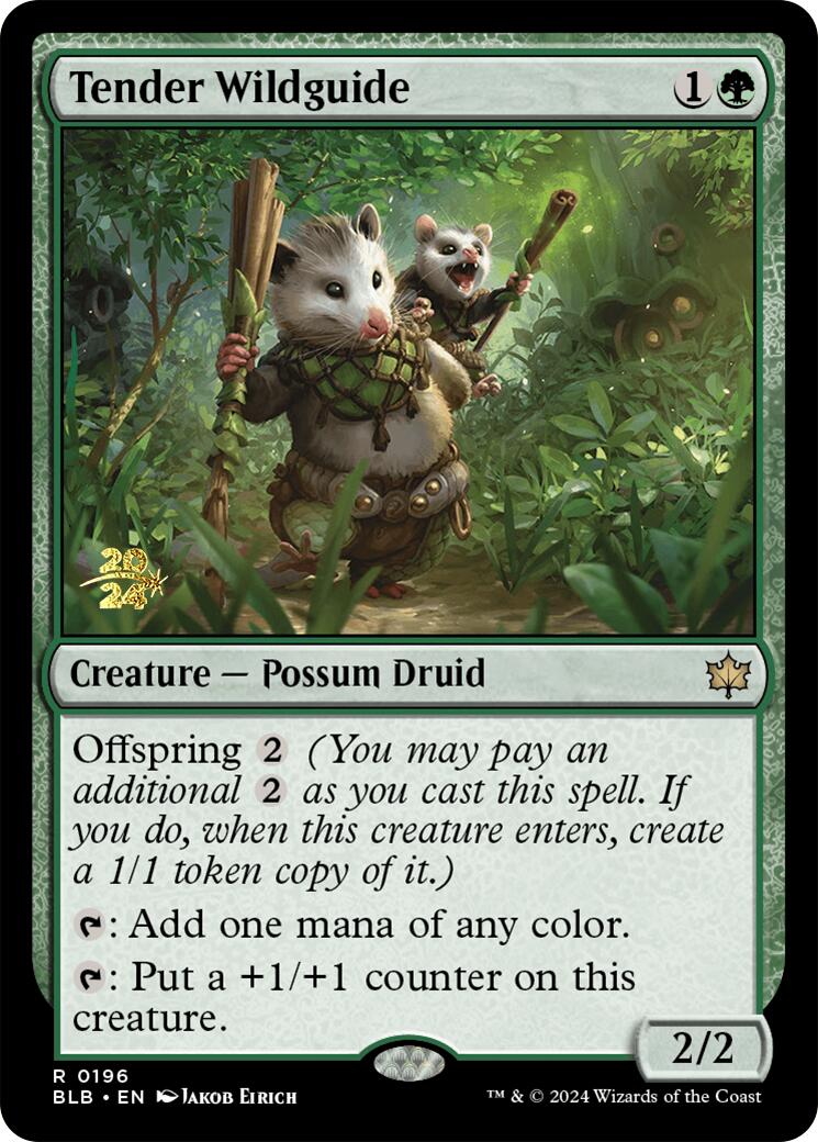 Tender Wildguide [Bloomburrow Prerelease Promos] | Tables and Towers