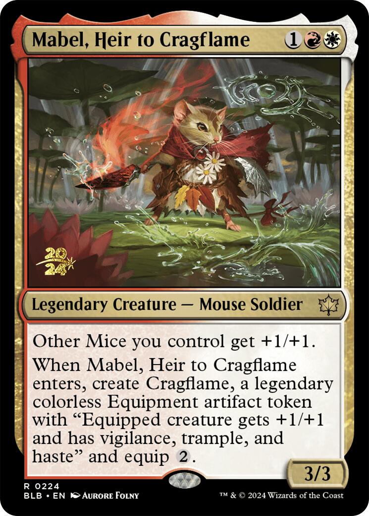 Mabel, Heir to Cragflame [Bloomburrow Prerelease Promos] | Tables and Towers