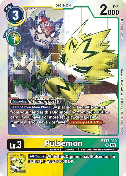 Pulsemon [BT17-030] [Secret Crisis] | Tables and Towers