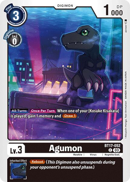 Agumon [BT17-052] - BT17-052 [Secret Crisis] | Tables and Towers