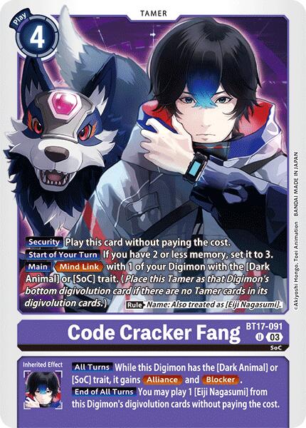 Code Cracker Fang [BT17-091] [Secret Crisis] | Tables and Towers