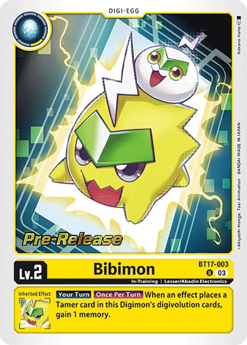 Bibimon [BT17-003] [Secret Crisis Pre-Release Cards] | Tables and Towers