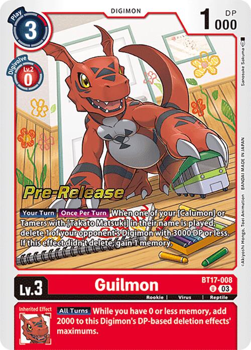 Guilmon [BT17-008] [Secret Crisis Pre-Release Cards] | Tables and Towers