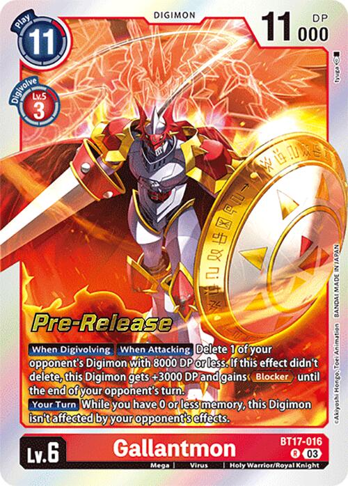 Gallantmon [BT17-016] [Secret Crisis Pre-Release Cards] | Tables and Towers