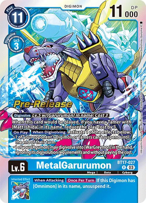 MetalGarurumon [BT17-027] [Secret Crisis Pre-Release Cards] | Tables and Towers