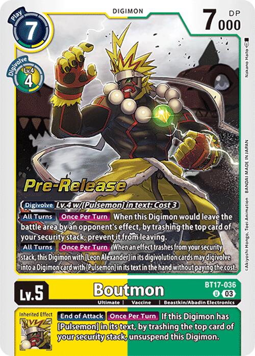 Boutmon [BT17-036] [Secret Crisis Pre-Release Cards] | Tables and Towers